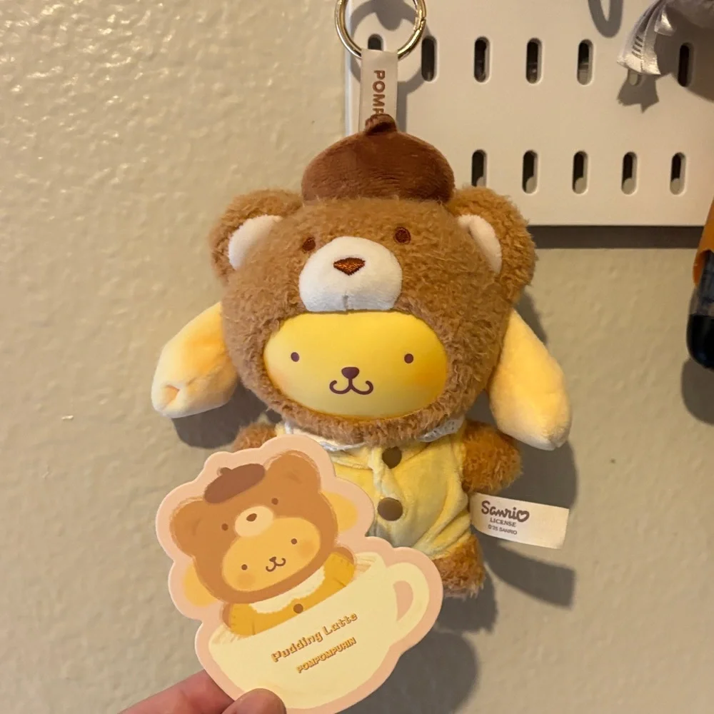 Sanrio hello kitty and friends pompompurin pudding latte plush pendant - Picture 5 of 5